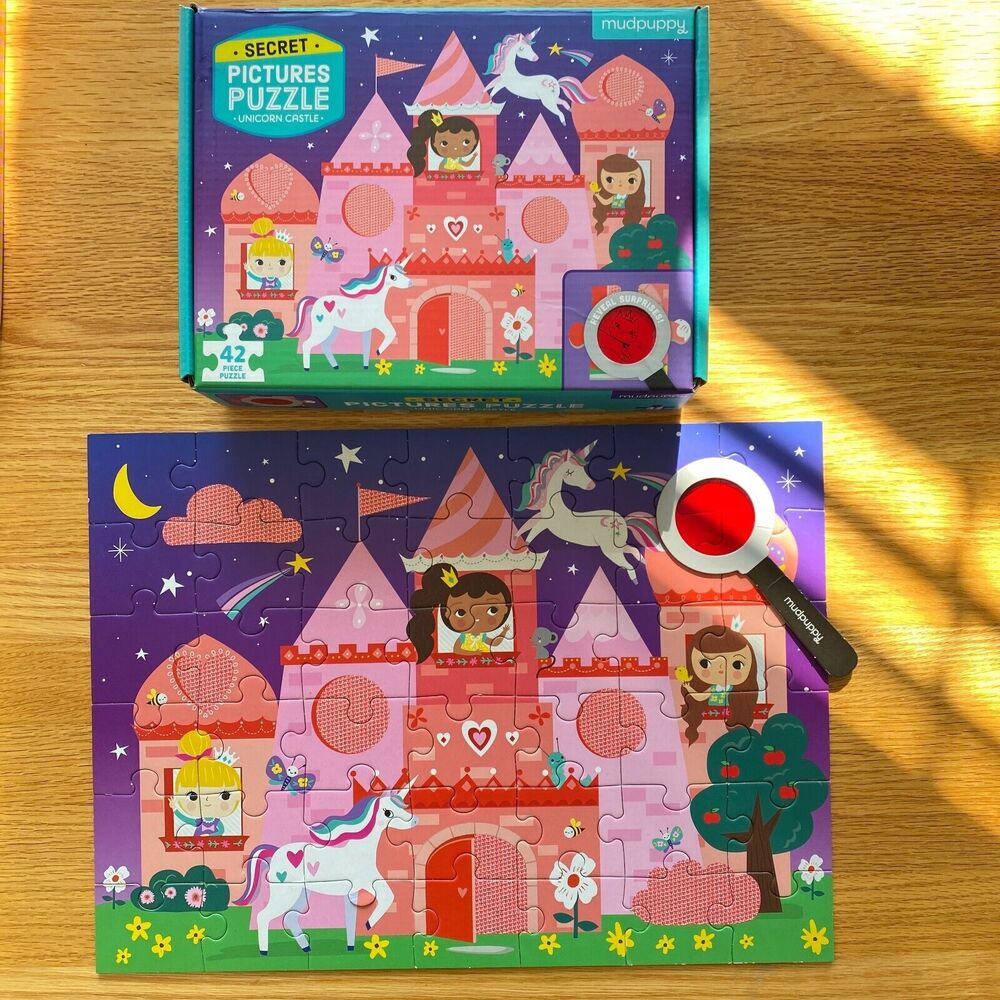 MUDPUPPY Unicorn Princess Jigsaw Puzzle Castle Secret Pictures Surprise - Picture 7 of 11